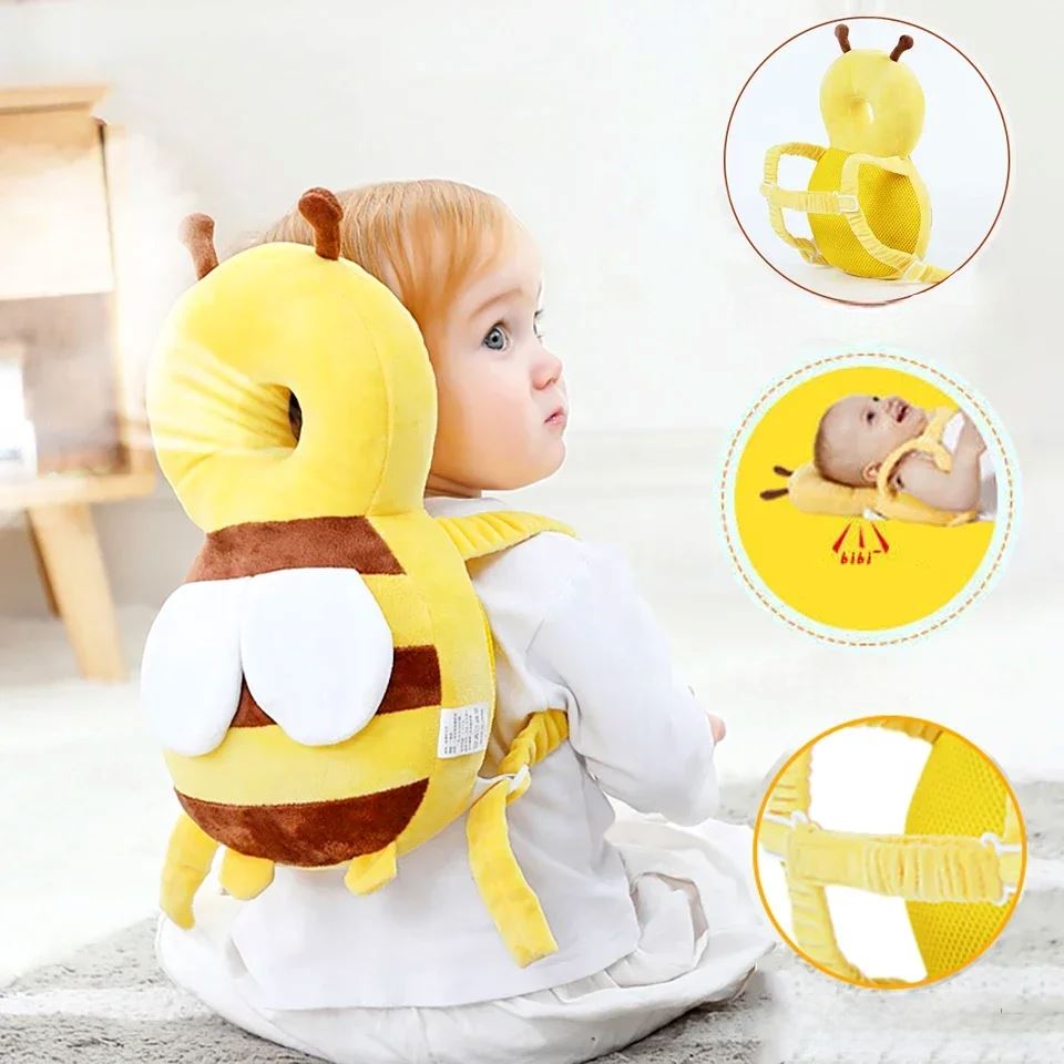 Coussin Bébé - BabyHeadBackProtector™ - Jaune - Éveille Bébé