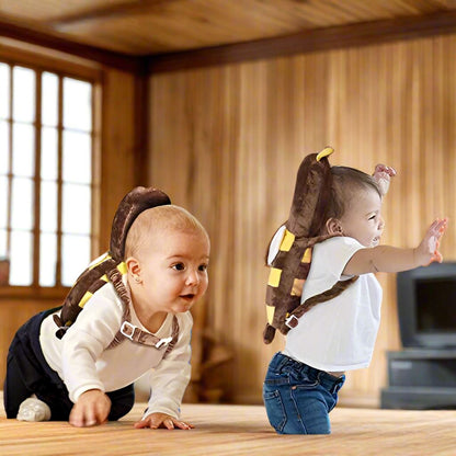 Coussin Bébé - BabyHeadBackProtector™ - Marron - Éveille Bébé