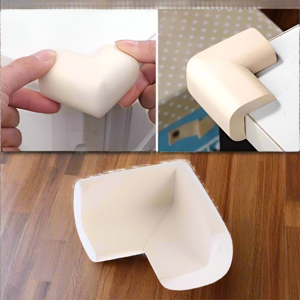 Protecteur de Coin de Table - BabySafetyCornerProtector™ - Blanc - Éveille Bébé